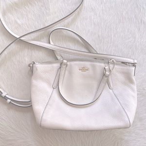 Coach light beige purse